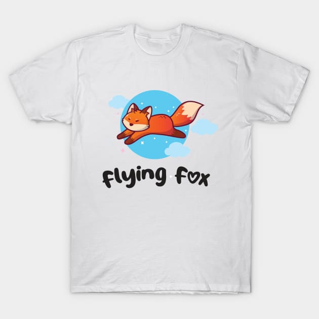 Flying fox (on light colors) T-Shirt by Messy Nessie